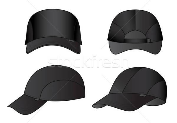 Cap vector illustration featured front, back, side, isolated on background  Stock photo © arlatis