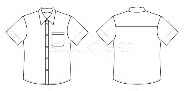 Outline polo shirt vector illustration isolated on white  Stock photo © arlatis