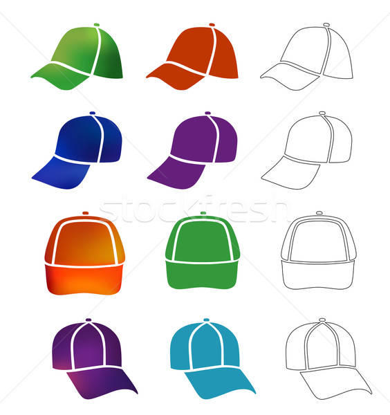 Cap template set Stock photo © arlatis