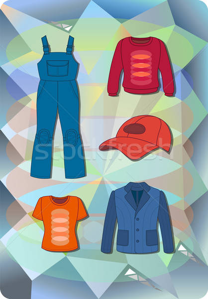 Worker, plumber man, woman fashion set Stock photo © arlatis