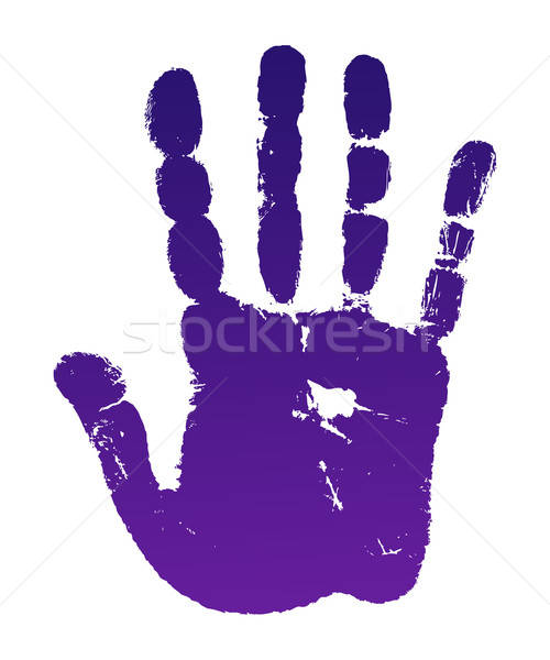 Old man violet hand print Stock photo © arlatis