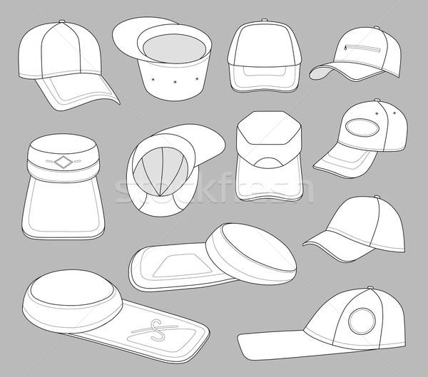 Cap template set Stock photo © arlatis