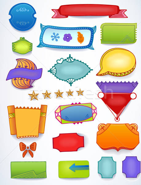 Sales blank promotion set of space text labels Stock photo © arlatis