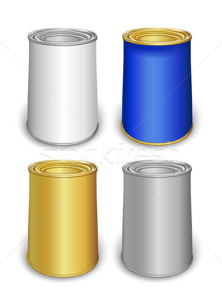 Template tin colored cans  Stock photo © arlatis