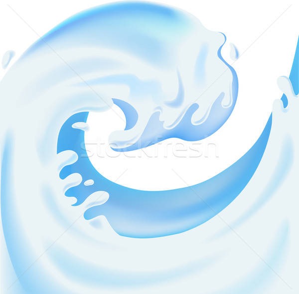 Rising splash of yogurt (illustration)  Stock photo © arlatis