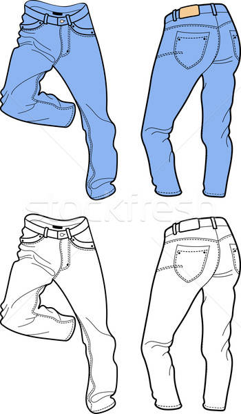 Blue man's jeans (front, back views)  Stock photo © arlatis