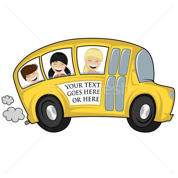 Cool bus divertente illustrazione scuolabus bambini Foto d'archivio © arleevector