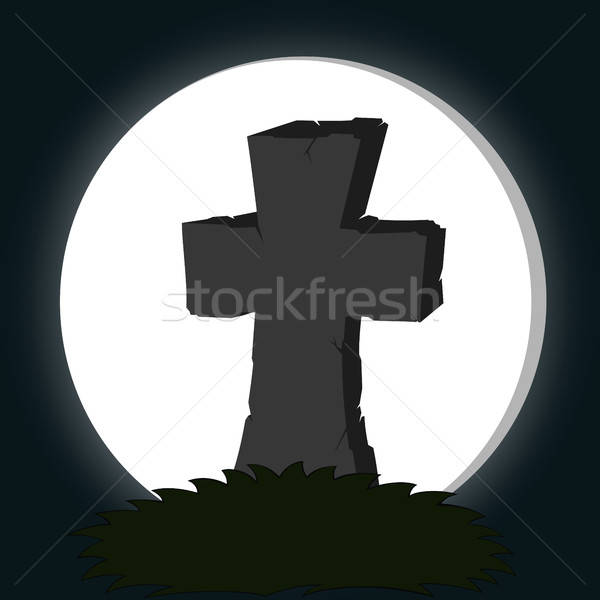 Stock photo: Spooky tombstone