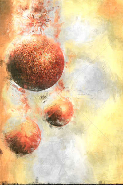 christmas ball painting touch Stock photo © armin_burkhardt
