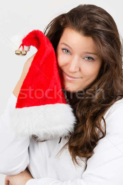 Navidad diversión mujer sombrero Foto stock © armin_burkhardt