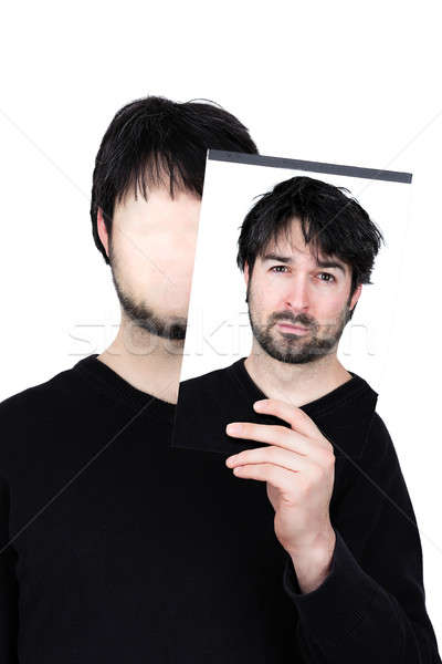 Deux visages confondre symbolique image homme Photo stock © armin_burkhardt