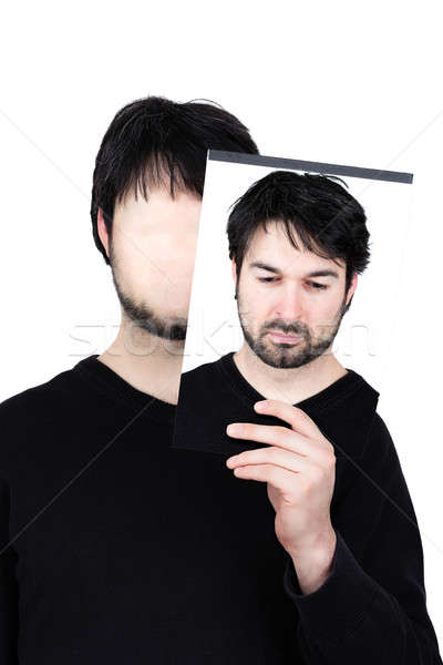 Deux visages symbolique image homme Photo stock © armin_burkhardt