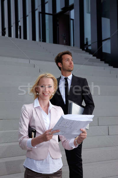 [[stock_photo]]: équipe · commerciale · plan · personnes · équipe · stand · affaires