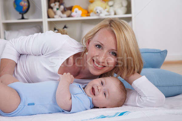 mother play with her baby Stock photo © armstark