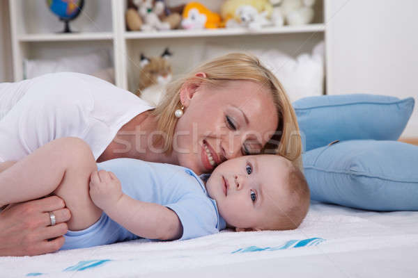 mother play with her baby Stock photo © armstark