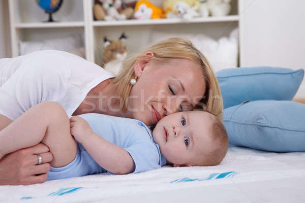 mother play with her baby Stock photo © armstark