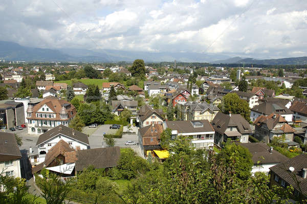 Pequeno cidade país paisagem janela Foto stock © arocas