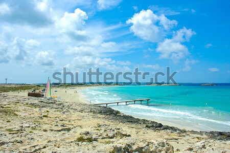 Praia ilha Espanha céu mar oceano Foto stock © arocas