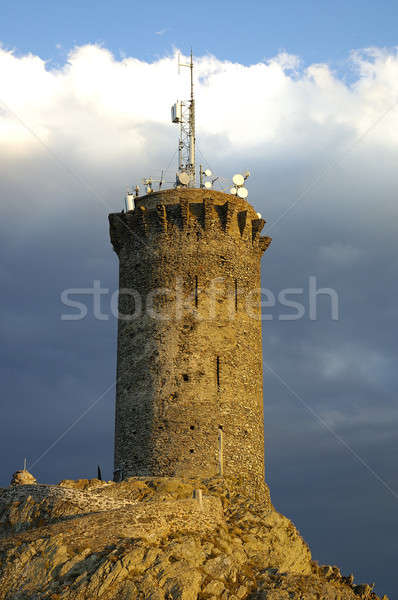 Torre sul França montanha pedra nuvem Foto stock © arocas