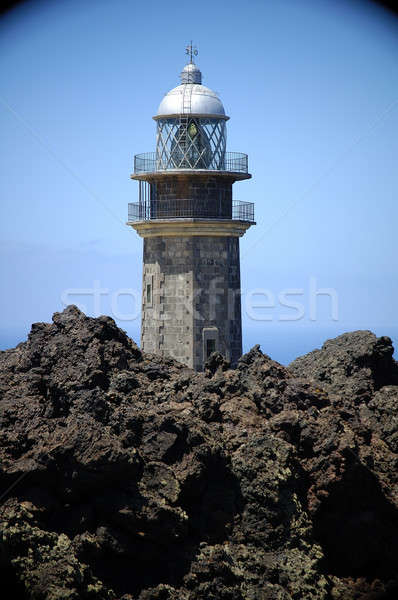 Farol água mar onda ilha torre Foto stock © arocas