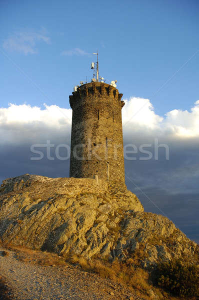 Torre sul França montanha pedra nuvem Foto stock © arocas