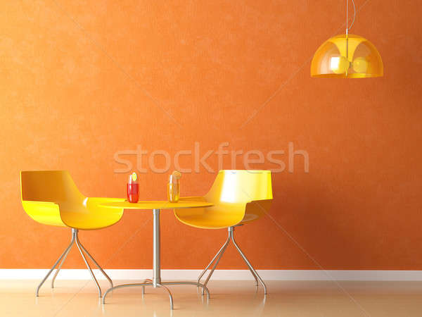 Coffee-shop teble and chair Stock photo © arquiplay77