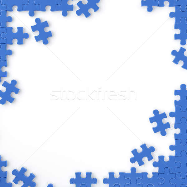 Stock photo: puzzle frame