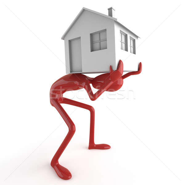 dummy carrying house on his back Stock photo © arquiplay77