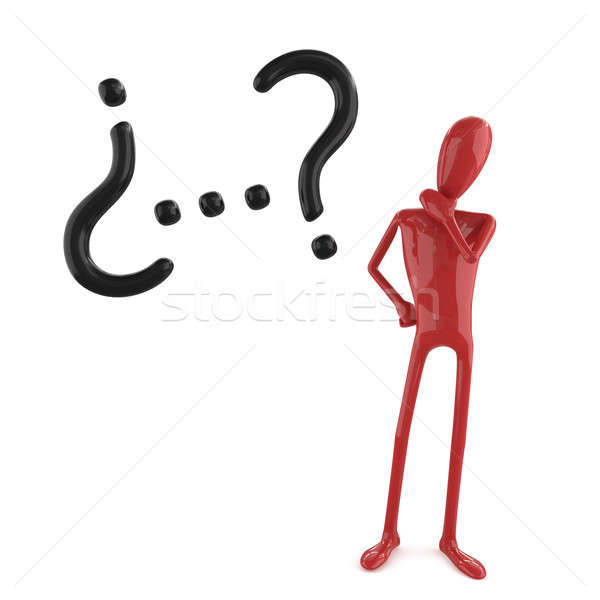 dummy with question marks Stock photo © arquiplay77