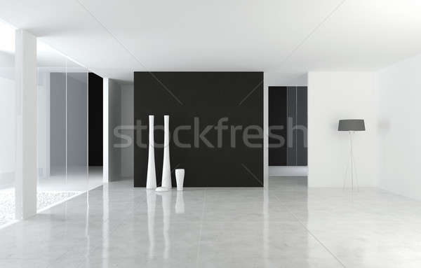 Design d'intérieur modernes espace scène blanc noir [[stock_photo]] © arquiplay77