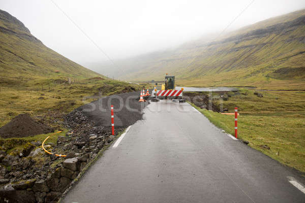 Budowa dróg drogowego podpisania pracy Zdjęcia stock © Arrxxx