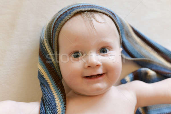 Portrait of a seven month old baby boy Stock photo © Arrxxx