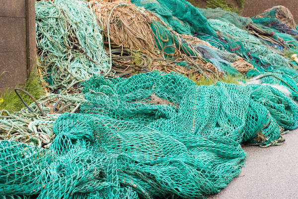 Pescador com cordas verde nylon negócio Foto stock © Arrxxx