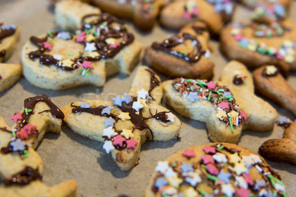 Cookies cottura carta Pasqua tempo Foto d'archivio © Arrxxx