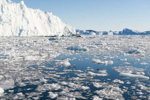 Belle iceberg autour ciel bleu eau mer [[stock_photo]] © Arrxxx