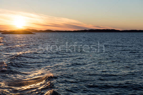 Ocean panorama artico tramonto sera acqua Foto d'archivio © Arrxxx