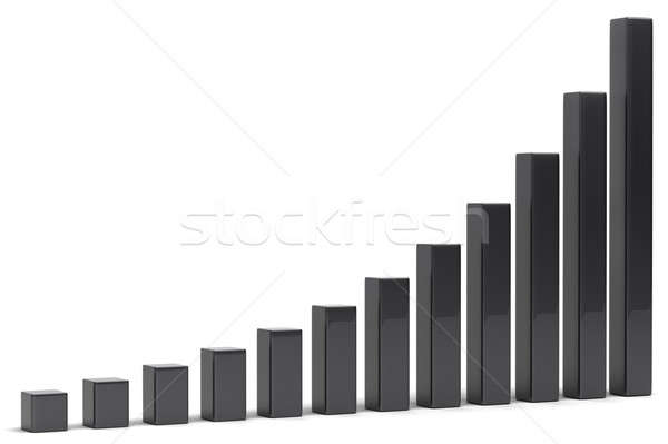 Statistics: black diagram or charts on white Stock photo © Arsgera