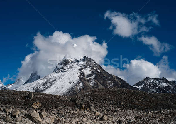 Hiking in Nepal: Mountains near Gokyo Stock photo © Arsgera