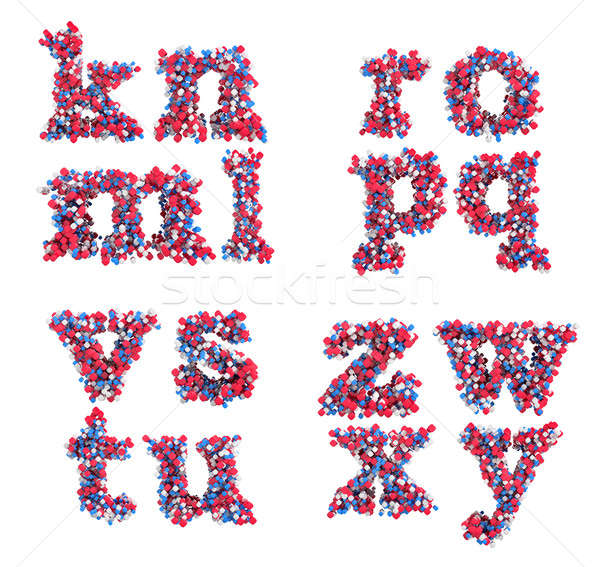 Abstract 3D font small K-Z letters Stock photo © Arsgera