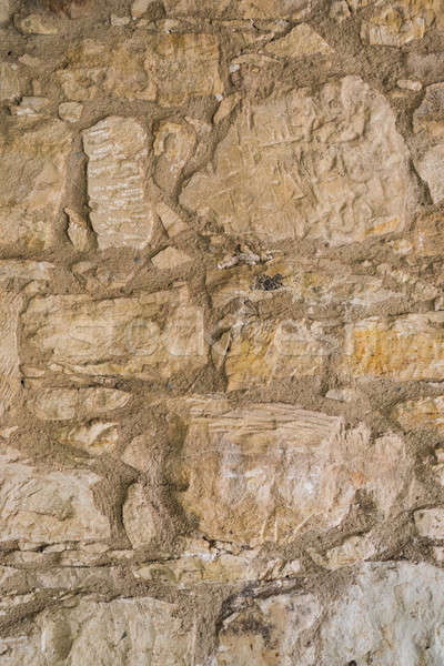 Aged crag Stone wall texture or background Stock photo © Arsgera