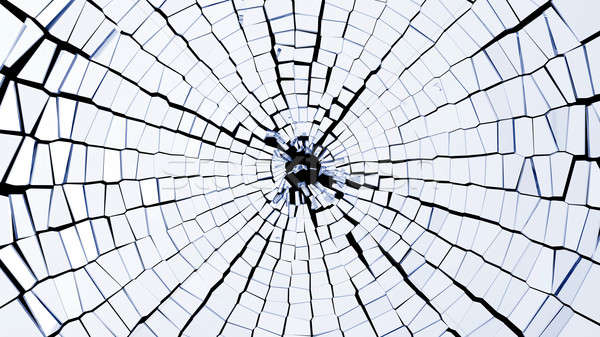 弾痕 割れたガラス ピース 抽象的な ストックフォト © Arsgera