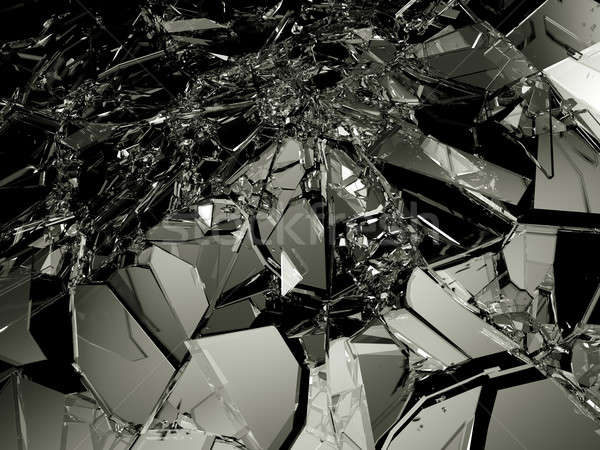 Many pieces of broken and Shattered glass Stock photo © Arsgera