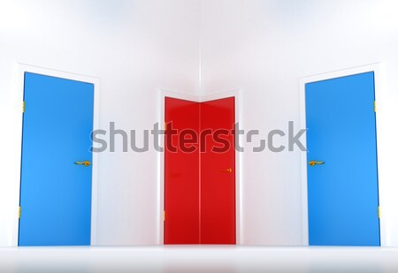 Right choice: conceptual corner door Stock photo © Arsgera