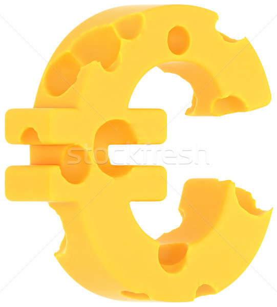 Cheeze font euro currency sign isolated  Stock photo © Arsgera