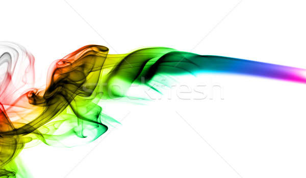 Abstract colorful fume shape on white Stock photo © Arsgera