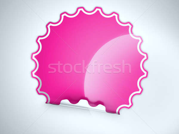Magenta round bent sticker or label  Stock photo © Arsgera