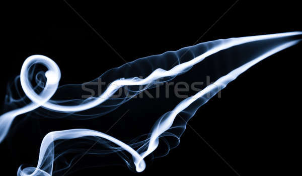 Fume: White smoke abstraction on black  Stock photo © Arsgera