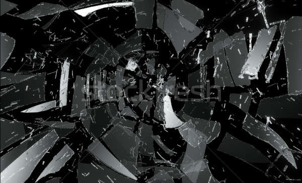Many pieces of broken and Shattered glass Stock photo © Arsgera