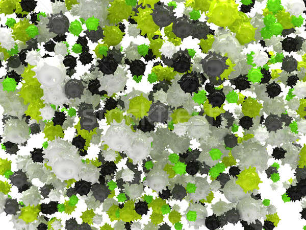 Mikrobiyoloji yalıtılmış beyaz yeşil tıp bilim Stok fotoğraf © Arsgera
