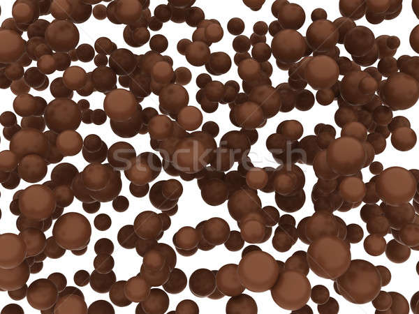 Brown chocolate orbs or balls isolated Stock photo © Arsgera